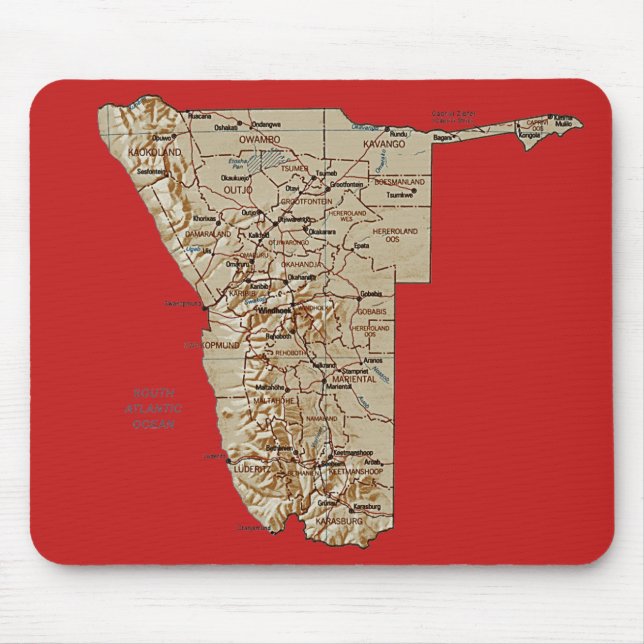 Tapis De Souris Carte Mousepad de la Namibie (Devant)