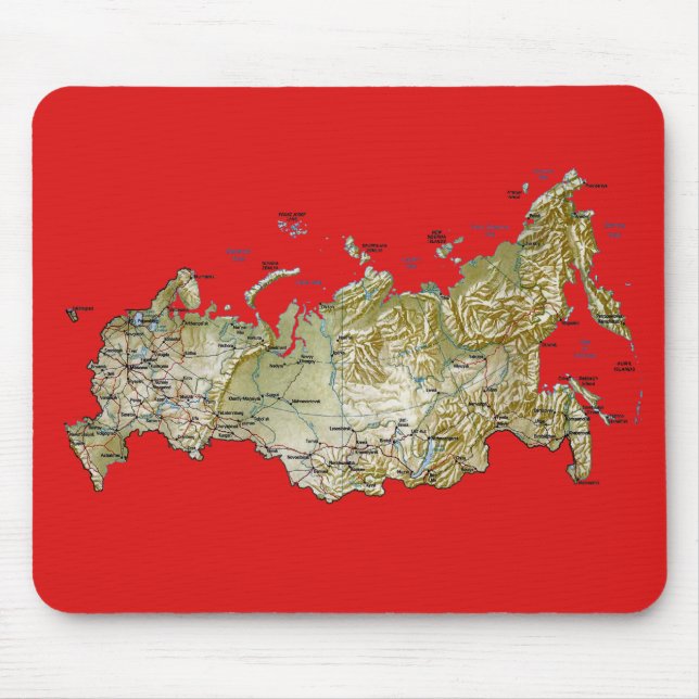 Tapis De Souris Carte Mousepad de la Russie (Devant)