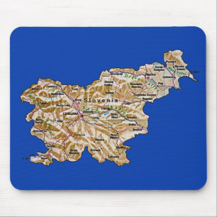 Tapis De Souris Carte Mousepad de la Slovénie