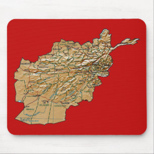 Tapis De Souris Carte Mousepad de l'Afghanistan