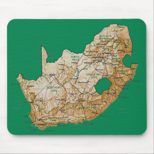 Tapis De Souris Carte Mousepad de l'Afrique du Sud