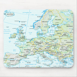 Tapis De Souris Carte Mousepad de l'Europe