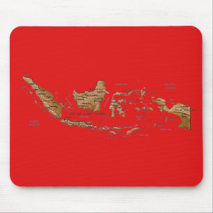 Tapis De Souris Carte Mousepad de l'Indonésie
