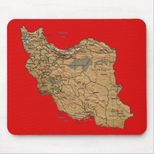Tapis De Souris Carte Mousepad de l'Iran
