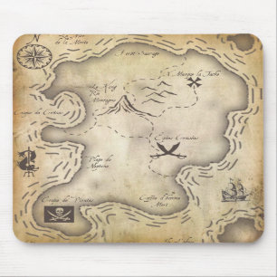 Tapis De Souris Carte Mousepad de pirate