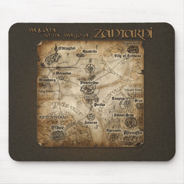 Tapis De Souris Carte Mousepad de Zantarni (Devant)
