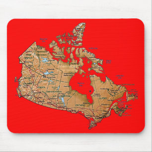 Tapis De Souris Carte Mousepad du Canada