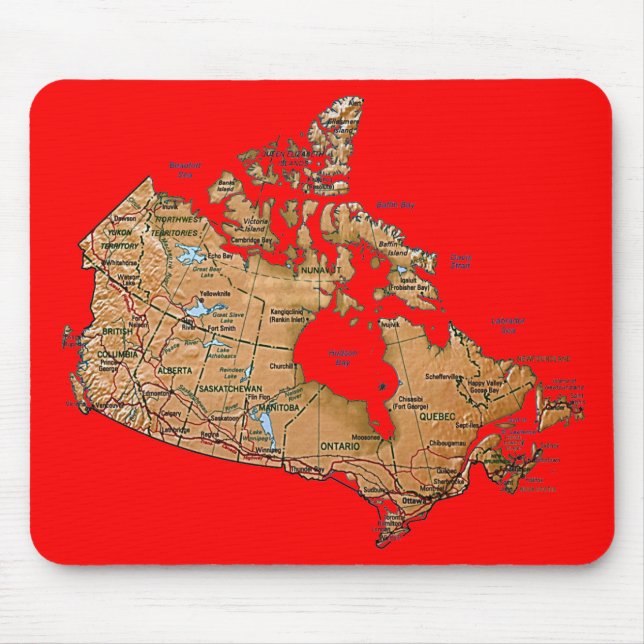 Tapis De Souris Carte Mousepad du Canada (Devant)