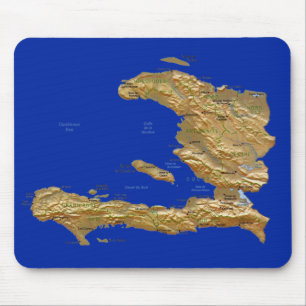 Tapis De Souris Carte Mousepad du Haïti