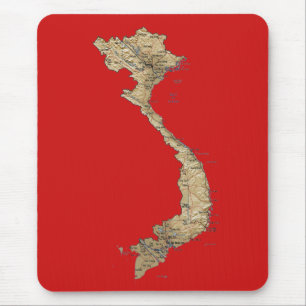 Tapis De Souris Carte Mousepad du Vietnam