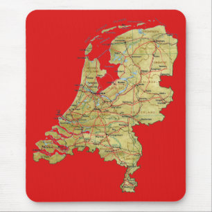 Tapis De Souris Carte néerlandaise Mousepad