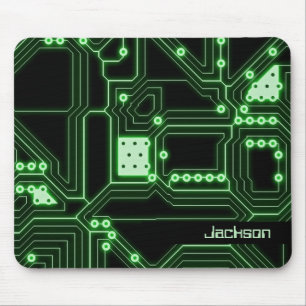 Tapis De Souris Carte Neon Green Circuit   Personnalisé
