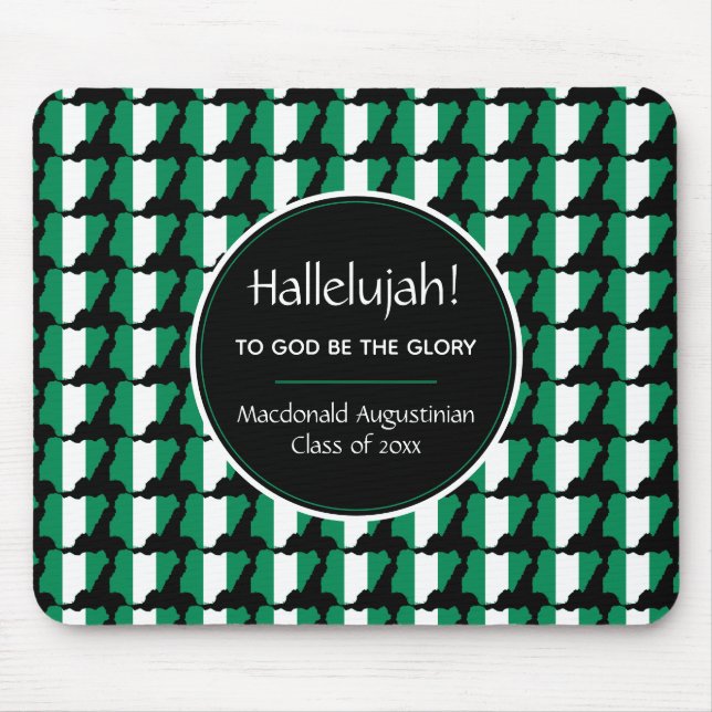 Tapis De Souris Carte NIGERIA Patriotic Graduate Custom HALLELUJAH (Devant)