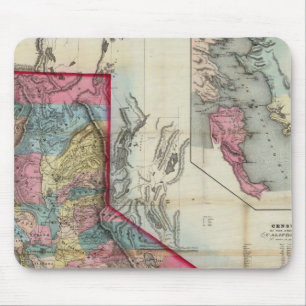 Tapis De Souris Carte officielle de l'État de Californie