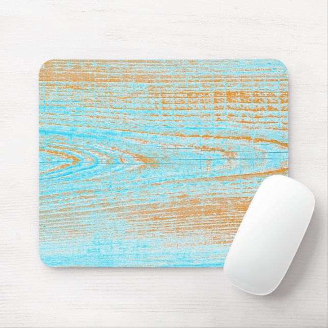 Tapis De Souris Carte patinée En Bleu Et Orange (Avec souris)