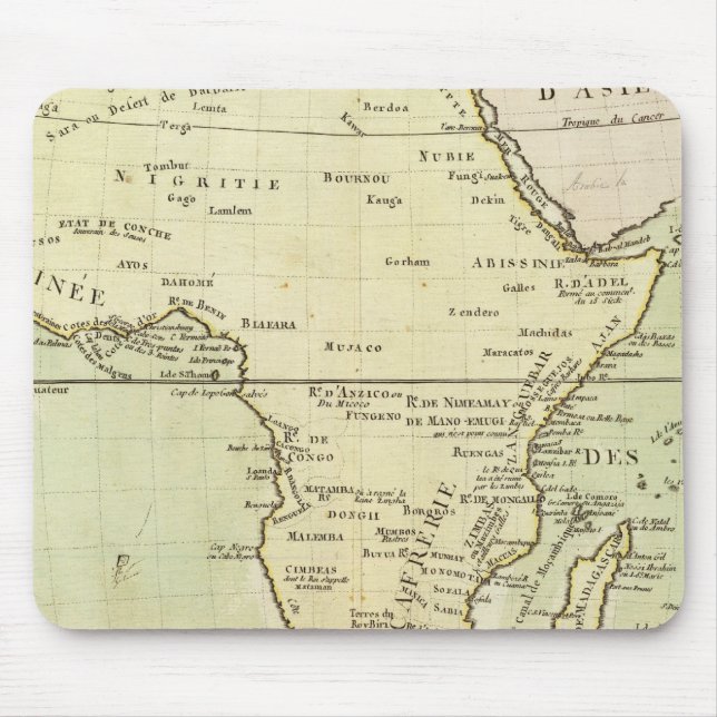 Tapis De Souris Carte physique de l'Afrique (Devant)
