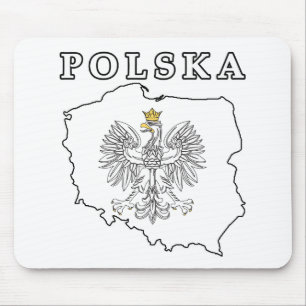 Tapis De Souris Carte Polska avec aigle