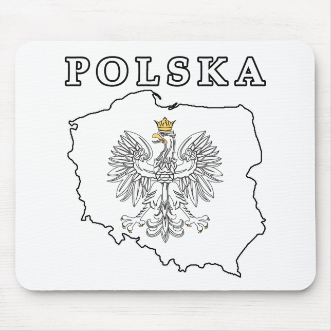Tapis De Souris Carte Polska avec aigle (Devant)