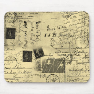 Tapis de souris carte postale ancienne