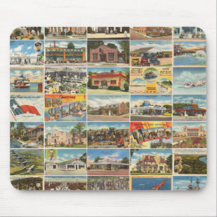 Tapis De Souris Carte postale ancienne du Texas Mousepad