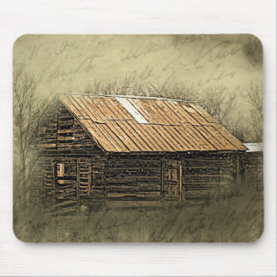 Tapis De Souris Carte postale Patinée Russe Cabine