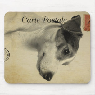Tapis De Souris Carte postale vintage Jack Russell