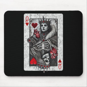 Tapis De Souris Carte Queen Of Hearts Death Skeleton Hallow