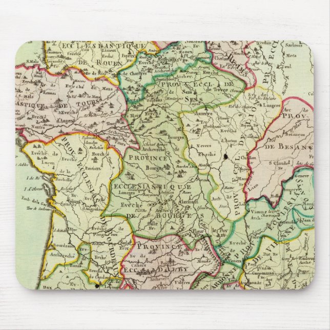 Tapis De Souris Carte religieuse de France (Devant)