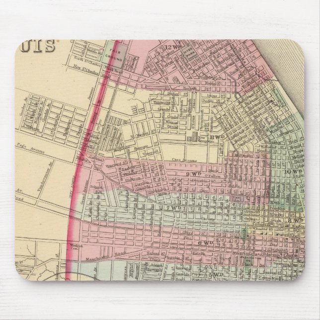 Tapis De Souris Carte Saint-Louis par Mitchell (Devant)