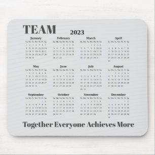 Tapis De Souris Carte souris 2023 Calendrier TEAM