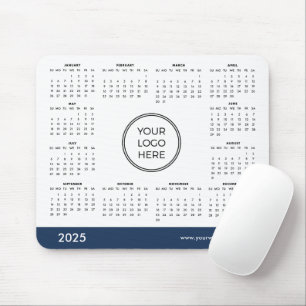 Tapis De Souris Carte souris 2025 Blue Business Calendar