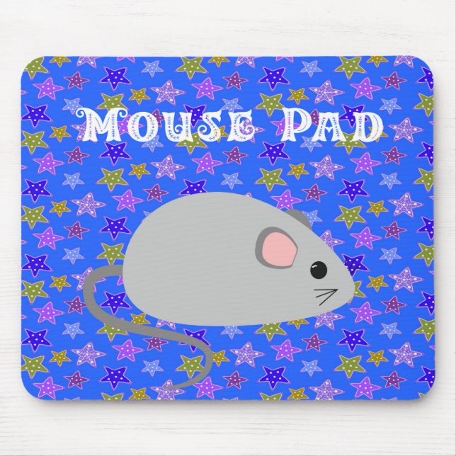Tapis De Souris Carte souris avec souris mignonne (Devant)