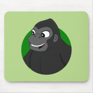 Tapis De Souris Carte souris de dessin de Gorilla