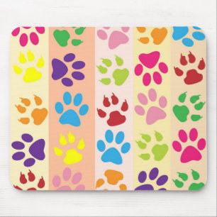Tapis De Souris Carte souris Empreinte de patte