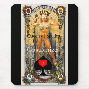 Tapis De Souris Carte Tarot Reine des pique Thunder_Cove
