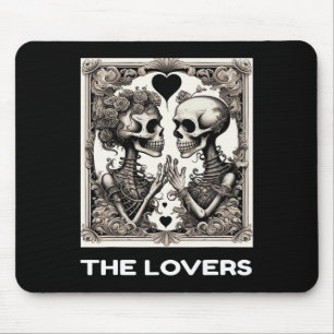 Tapis De Souris Carte Tarot Vintage Skeleton Goth Hallow