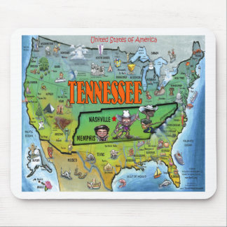 Tapis De Souris Carte Tennessee USA