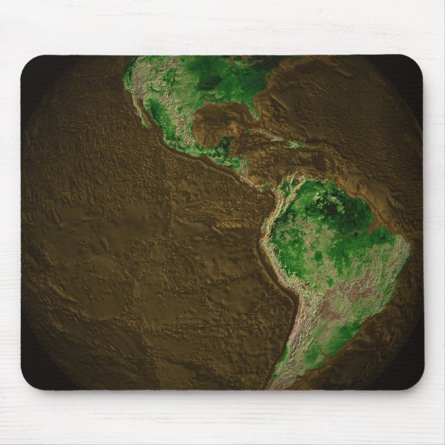Tapis De Souris Carte topographique de la Terre (Devant)