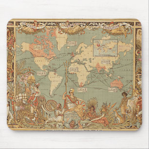 Tapis De Souris Carte victorienne vintage d'Empire Britannique