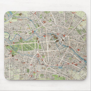 Tapis De Souris Carte vintage de Berlin Allemagne (1905)