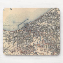 Carte vintage de Cleveland (1904)