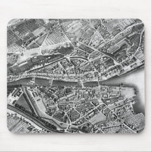 Tapis De Souris Carte vintage de Zurich Suisse (1850)