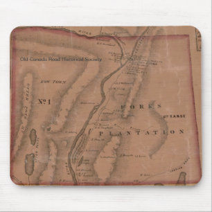 Tapis De Souris Carte vintage des fourchettes, Maine - Mouspad