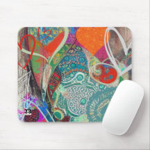 Cartes cardiaques et souris Paisley