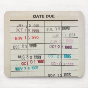 Tapis De Souris Cartes de bibliothèque imprimables Mousepad