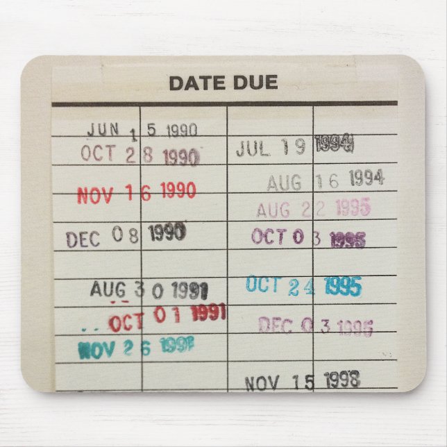 Tapis De Souris Cartes de bibliothèque imprimables Mousepad (Devant)