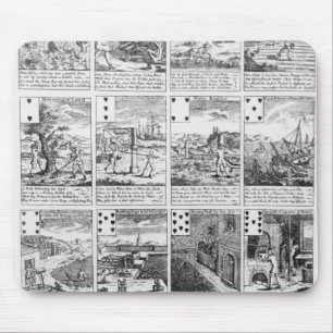 Tapis De Souris Cartes de jeu ironisant des entreprises de "bulle"