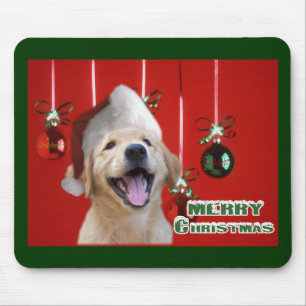 Tapis De Souris Cartes de Noël Golden Retriever Cadeaux