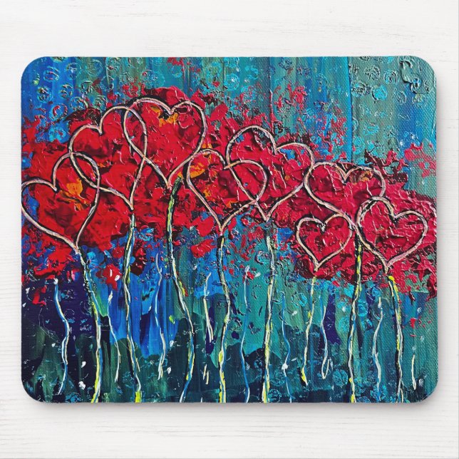 Tapis De Souris Cartes de souris Coeurs (Devant)