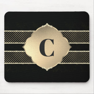 Tapis De Souris Cartes Monogrammes Or